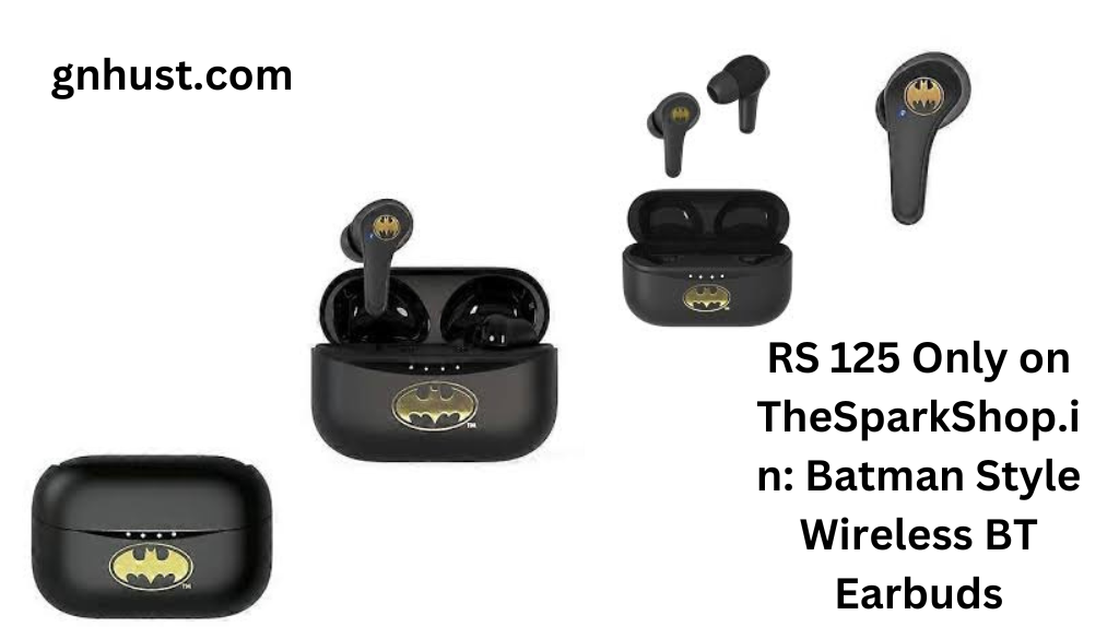 RS 125 Only on TheSparkShop.in: Batman Style Wireless BT Earbuds